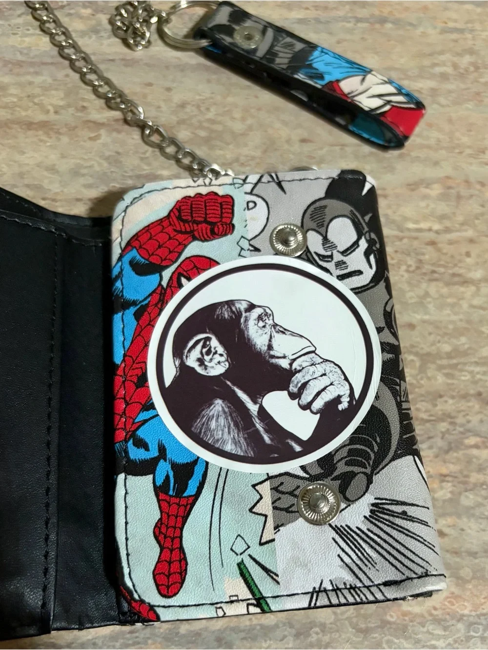 Marvel Comics Superhero Wallet with Chain - Multicolor